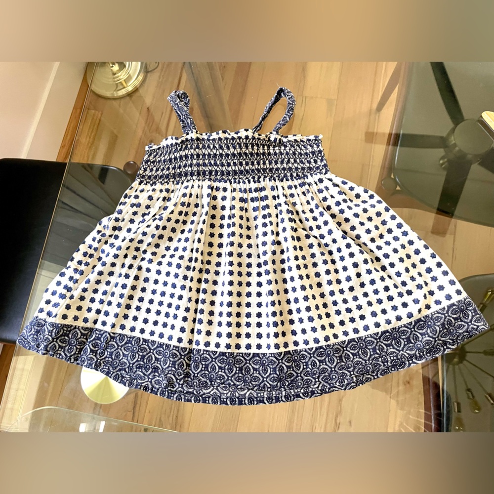 Handmade Boho Sleeveless Swing Blouse, Lightweight & Cool, Smocking & Tie Back